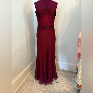Morrell Maxie Strapless Burgundy Dress